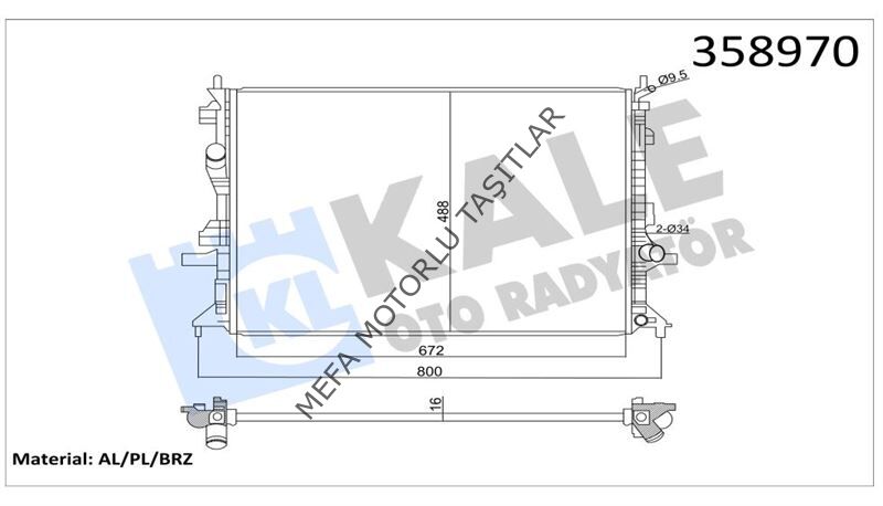 Ford Focus Su Radyatörü 1.5  Dizel Otomatik 2019-2023