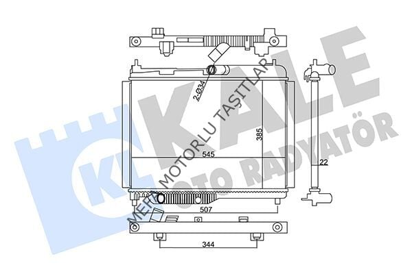 Ford Courier Su Radyatörü 2019-2023 1.5 Dizel