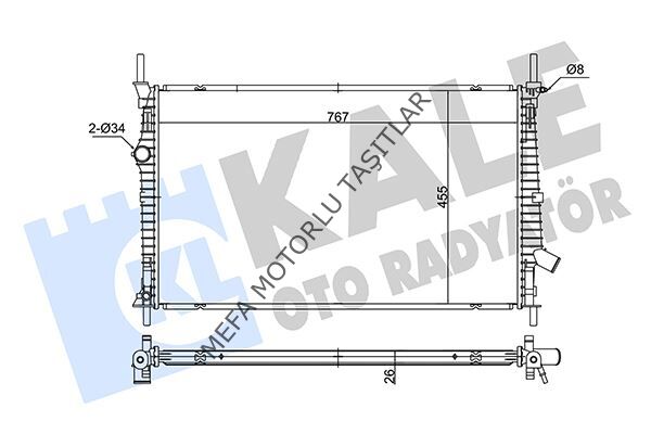 Ford Transit Custom Su Radyatörü 2.0 2019-2023
