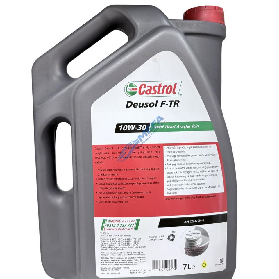 Castrol 10w30 Motor Yağı 7 Litre