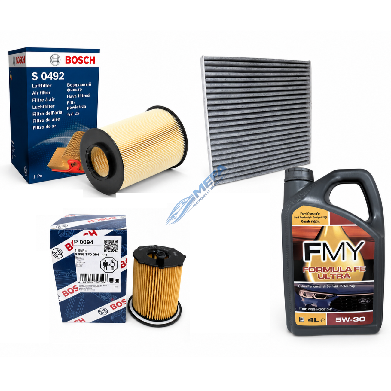 Focus Cmax Yağ Bakım Seti 1.5-1.6 Dizel 2012-2016 Mazot Filtresiz + Fmy  Yağlı